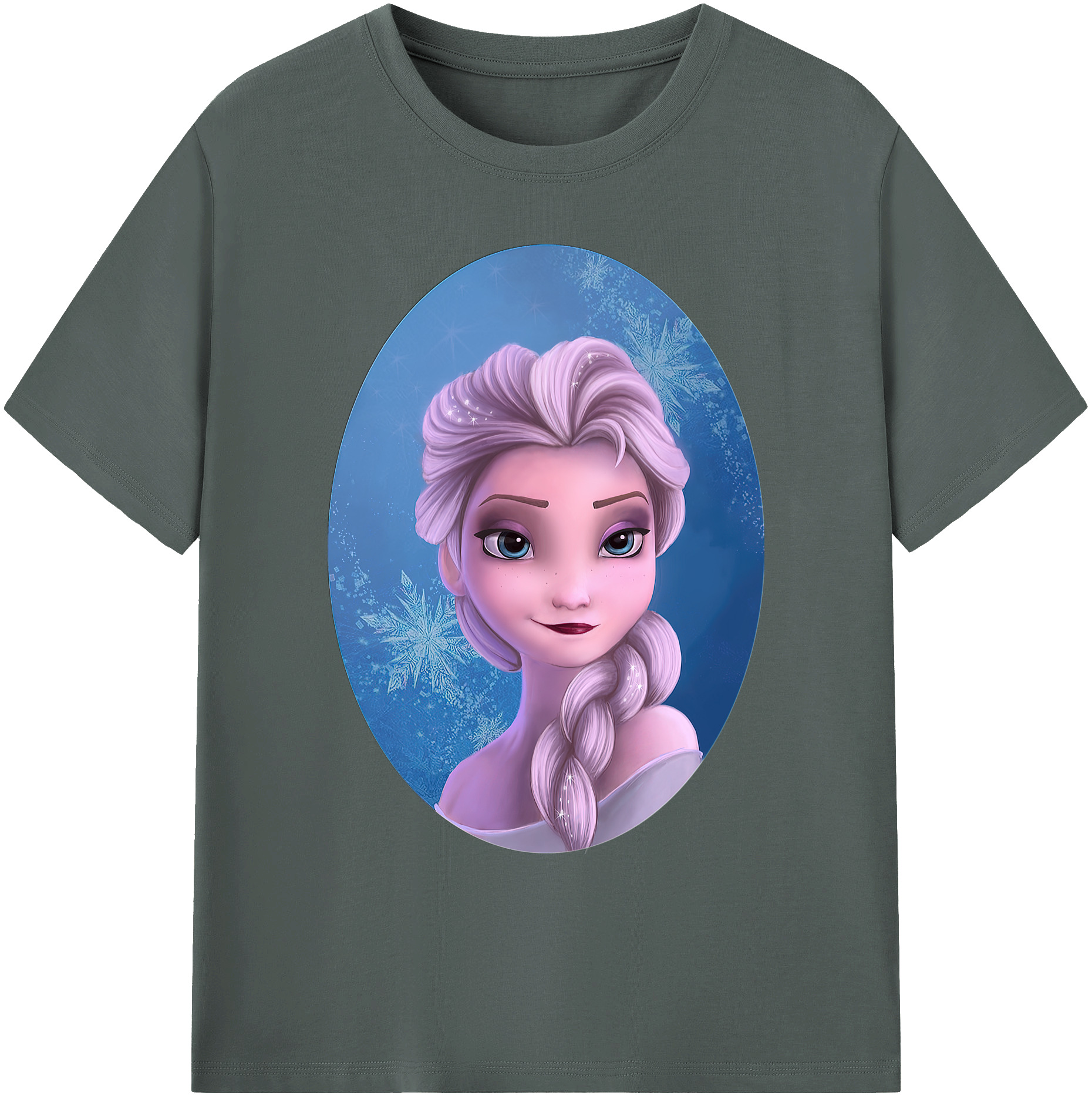（画像用） アナと雪の女王 アンナ エルサ Frozen Anna Elsa 綿100％ メンズ半袖Tシャツ｜肌触りやわらか＆通気性